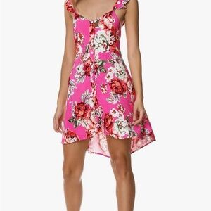 New Maaji Pink Floral High Low sun Dress